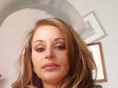 Liliane gets two cocks and her face jizzed