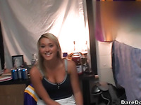 Racy and rowdy dorm fuckfest with alluring chicks and studs