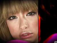 Oriental slut widens wet crack lips and fondles her cunt on web camera