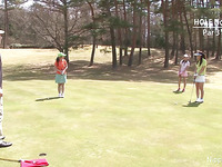 Legal Age Teenager golfer gets her pink pounded on the green!