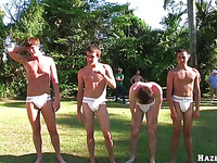 Public gay hazing for those poor straight guys