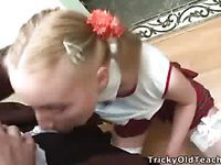 Petite golden-haired gets spoiled by her horny teacher