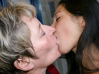 Old and youthful lesbos get really kinky