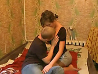 Dude takes off clothing of stunning legal age teenager hotty and starts caressing her tenderly
