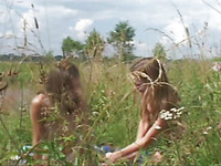 Nasty and glorious lesbians are having fun on the nature
