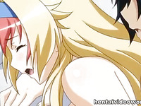 Hentai golden-haired in strong sex ecstasy