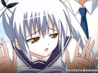 Cute hentai schoolgirl fucked on roof