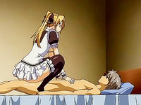 Cute golden-haired maid gets a creampie